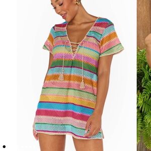 Show Me Your MuMu Multicolor Striped Swim Coverup